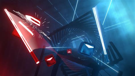  BeatSaber: Een Ritmisch Sabelzwaai-Avontuur Met Glowsticks en Electronica!